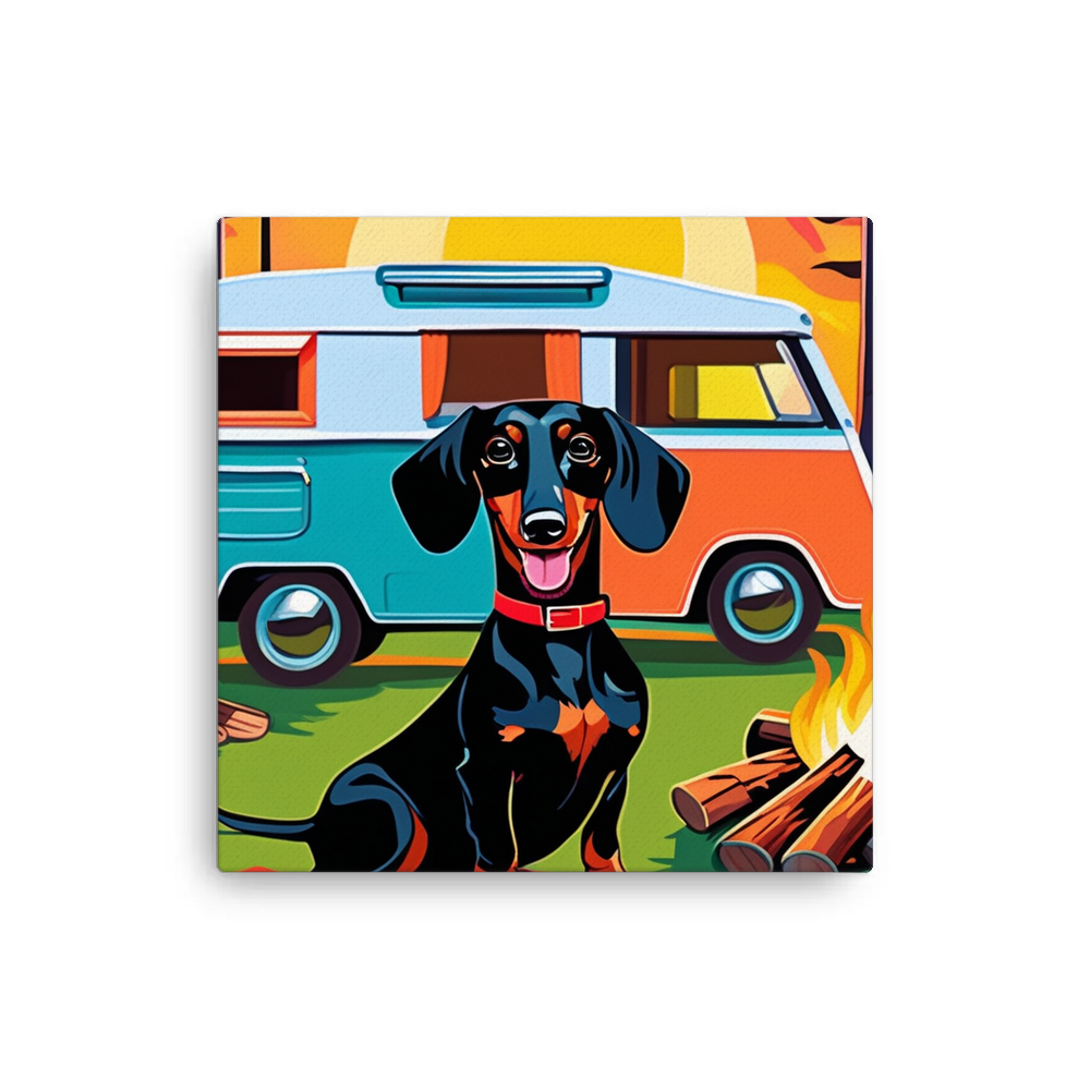 PugMug Custom Black Dachshund Canvas