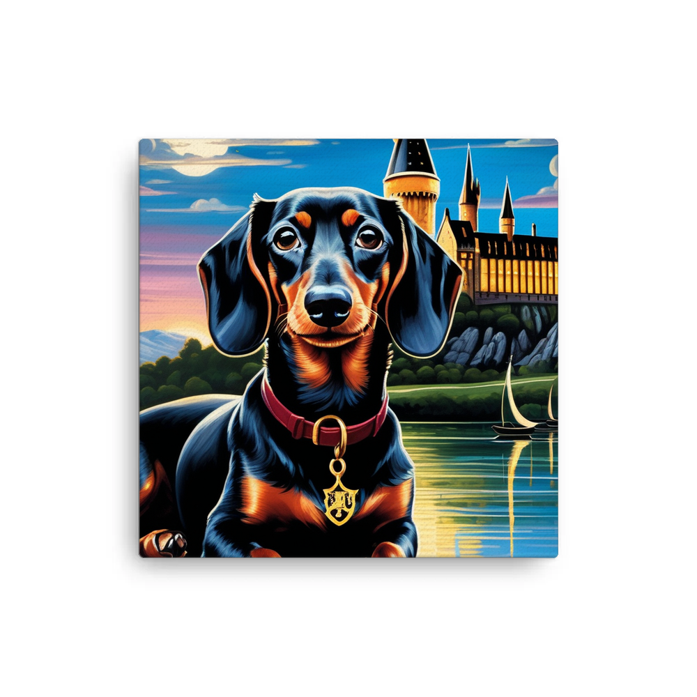 PugMug Custom Black Dachshund Canvas