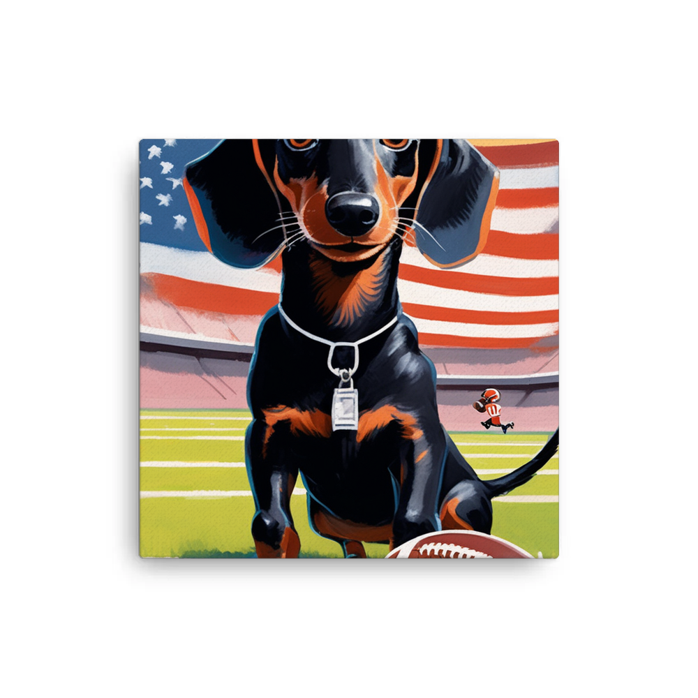 PugMug Custom Black Dachshund Canvas