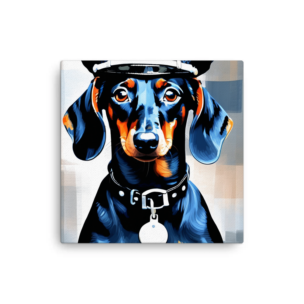 PugMug Custom Black Dachshund Canvas