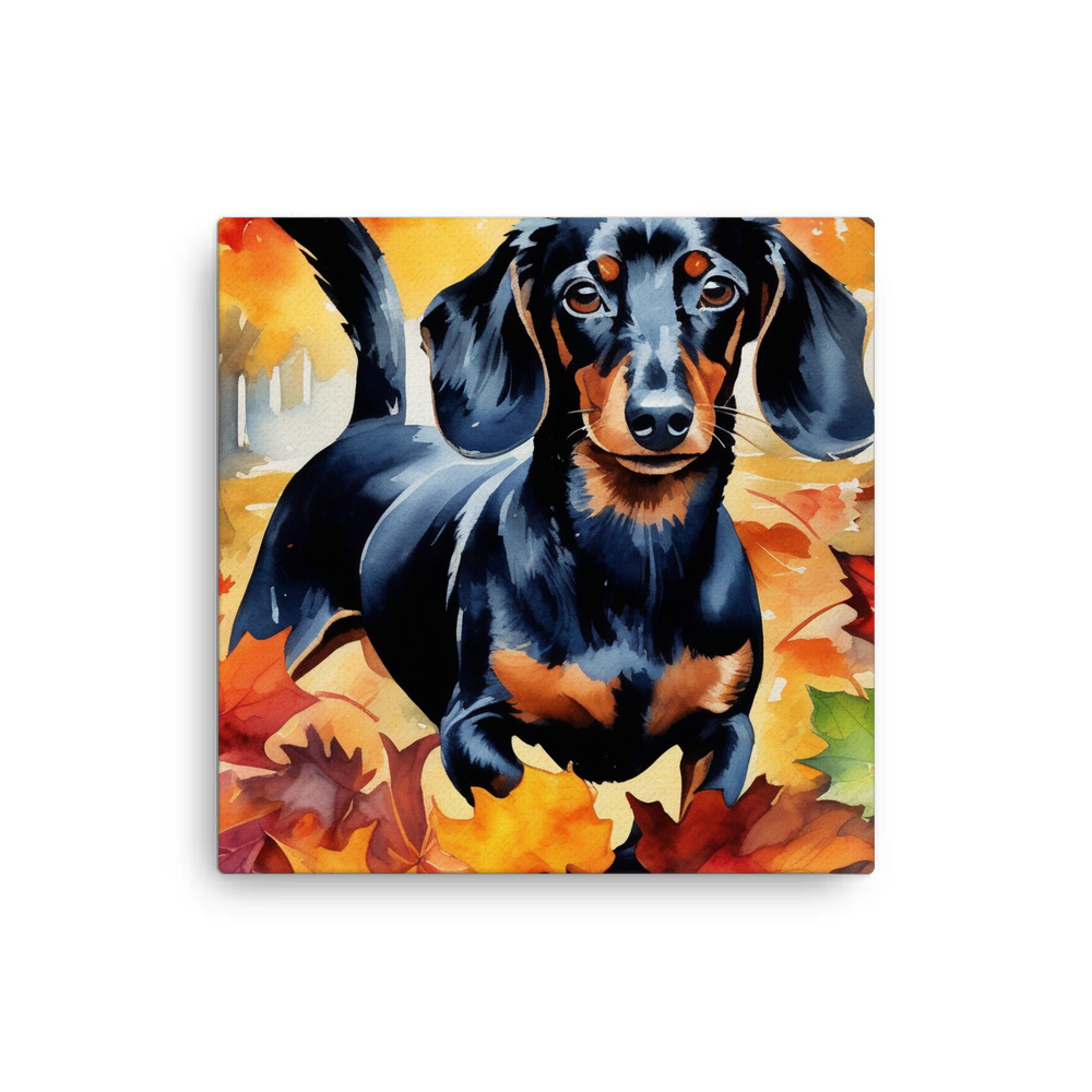 PugMug Custom Black Dachshund Canvas