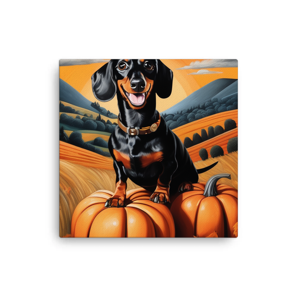 PugMug Custom Black Dachshund Canvas