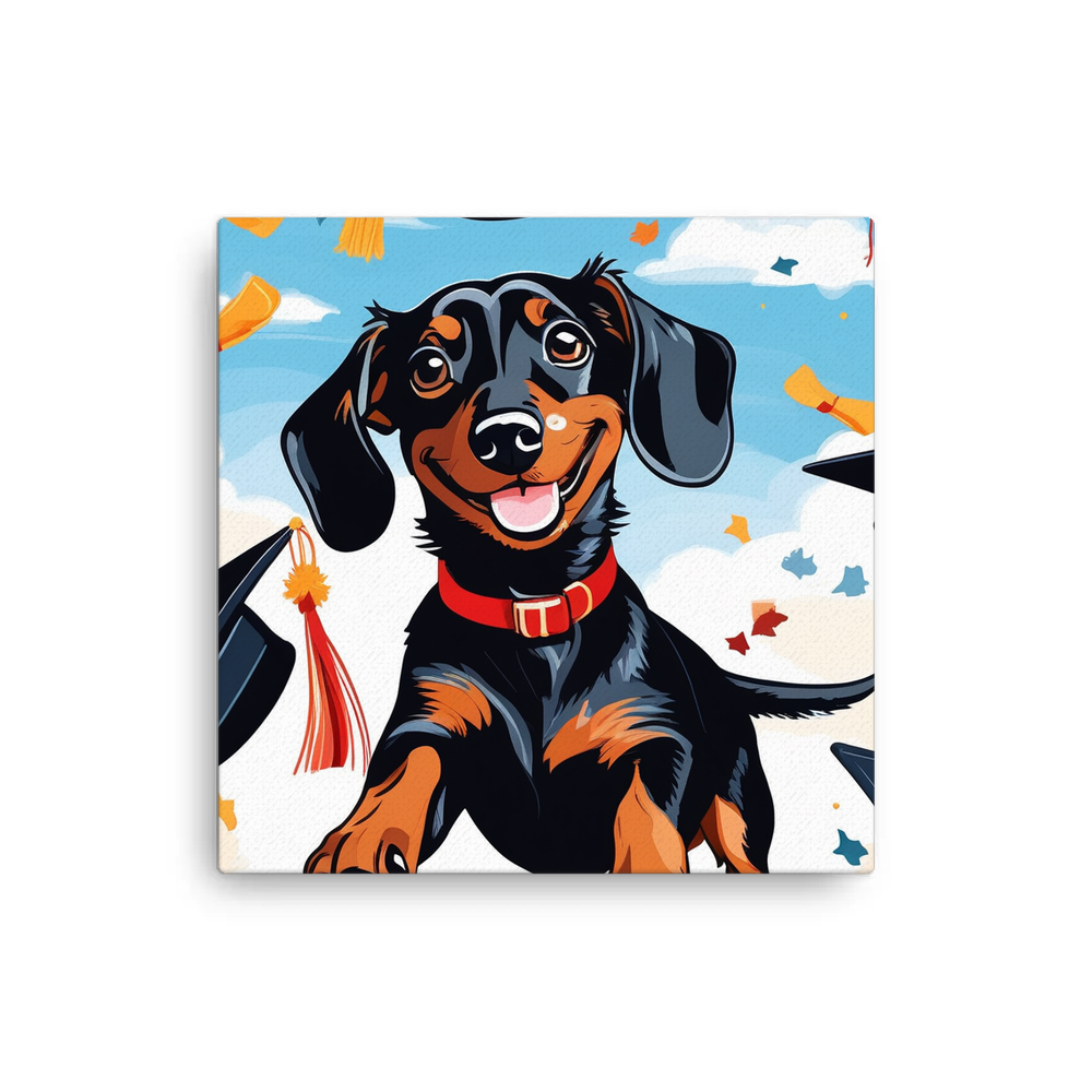 PugMug Custom Black Dachshund Canvas