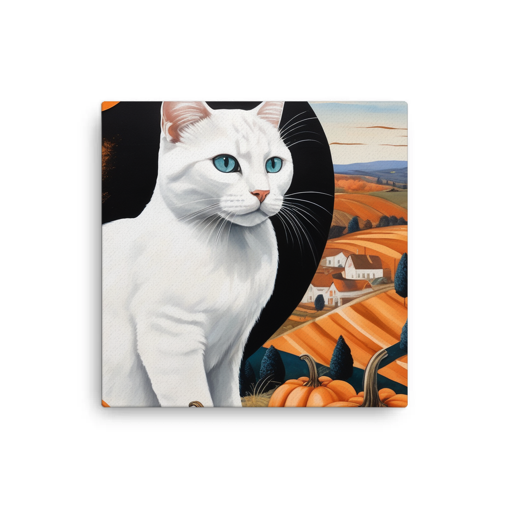 PugMug Custom White Companion Cat Canvas