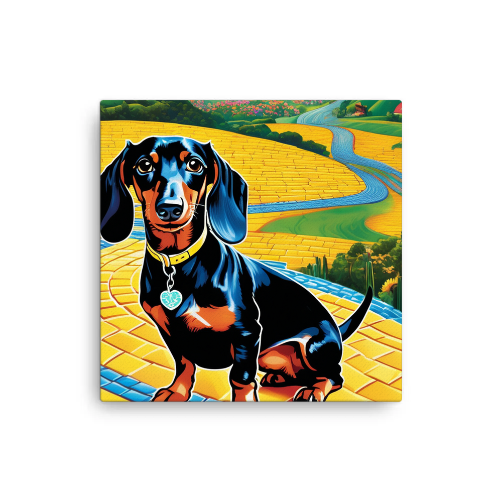 PugMug Custom Black Dachshund Canvas