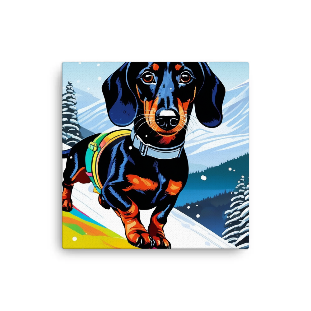 PugMug Custom Black Dachshund Canvas