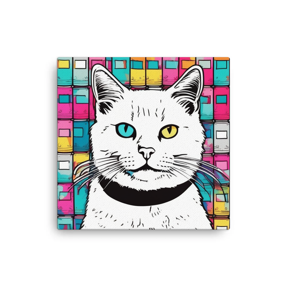 PugMug Custom White Companion Cat Canvas