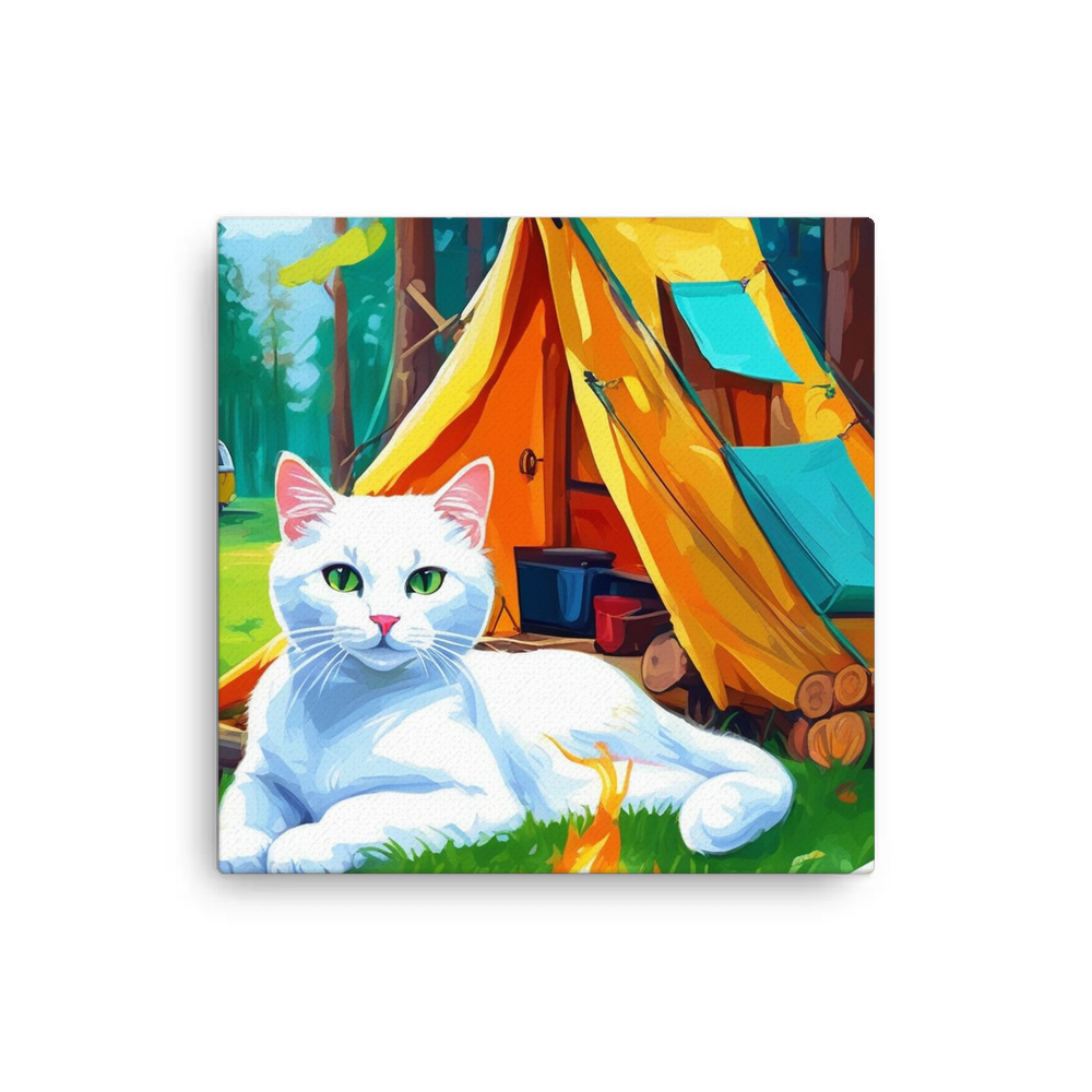 PugMug Custom White Companion Cat Canvas