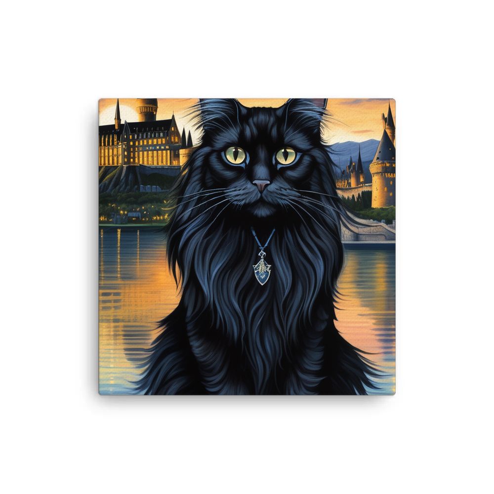 PugMug Custom Black Maine Coon Cat Canvas