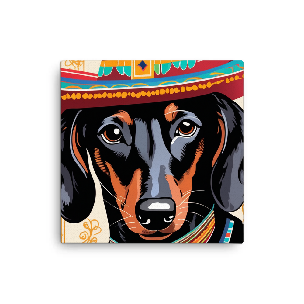 PugMug Custom Black Dachshund Canvas