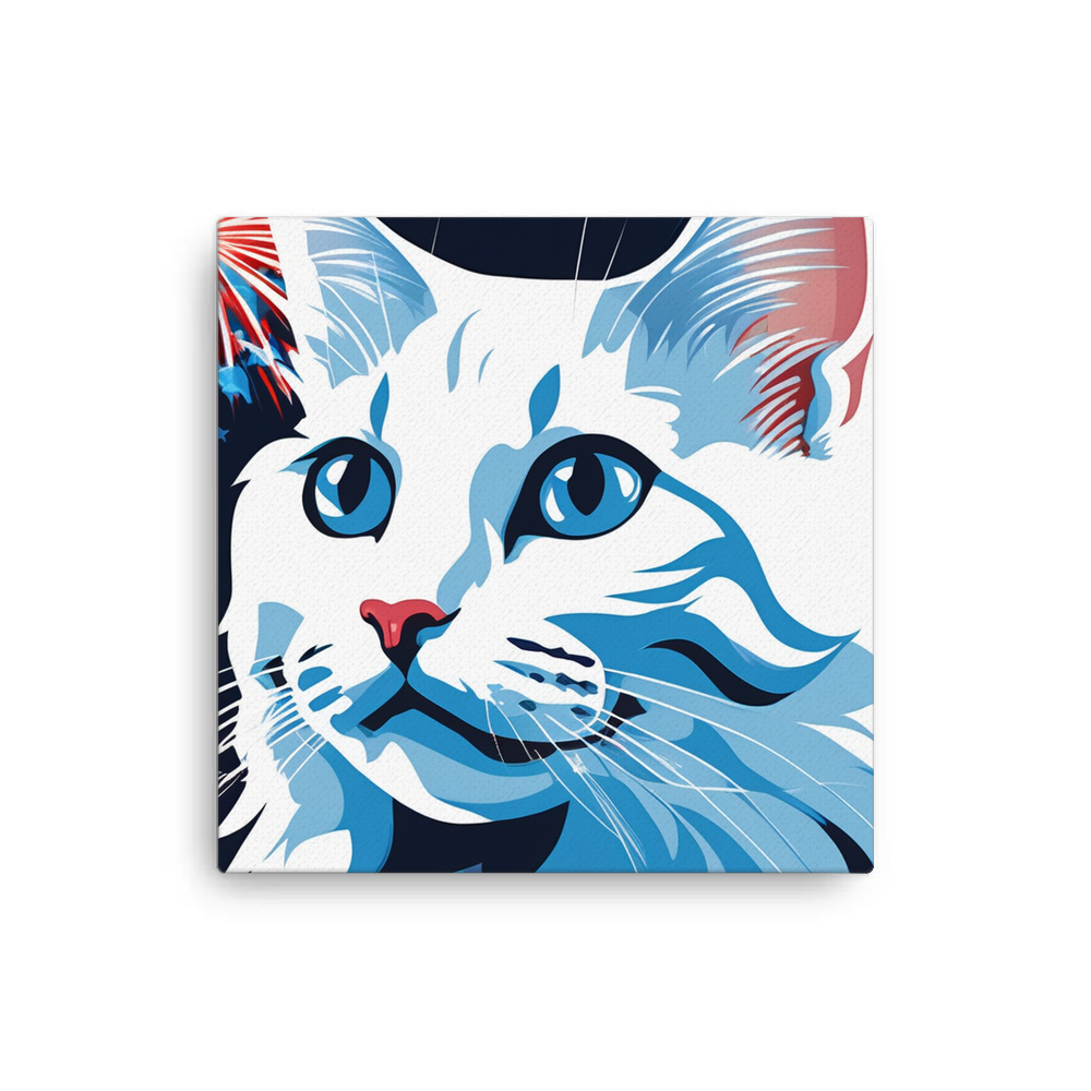 PugMug Custom White Companion Cat Canvas