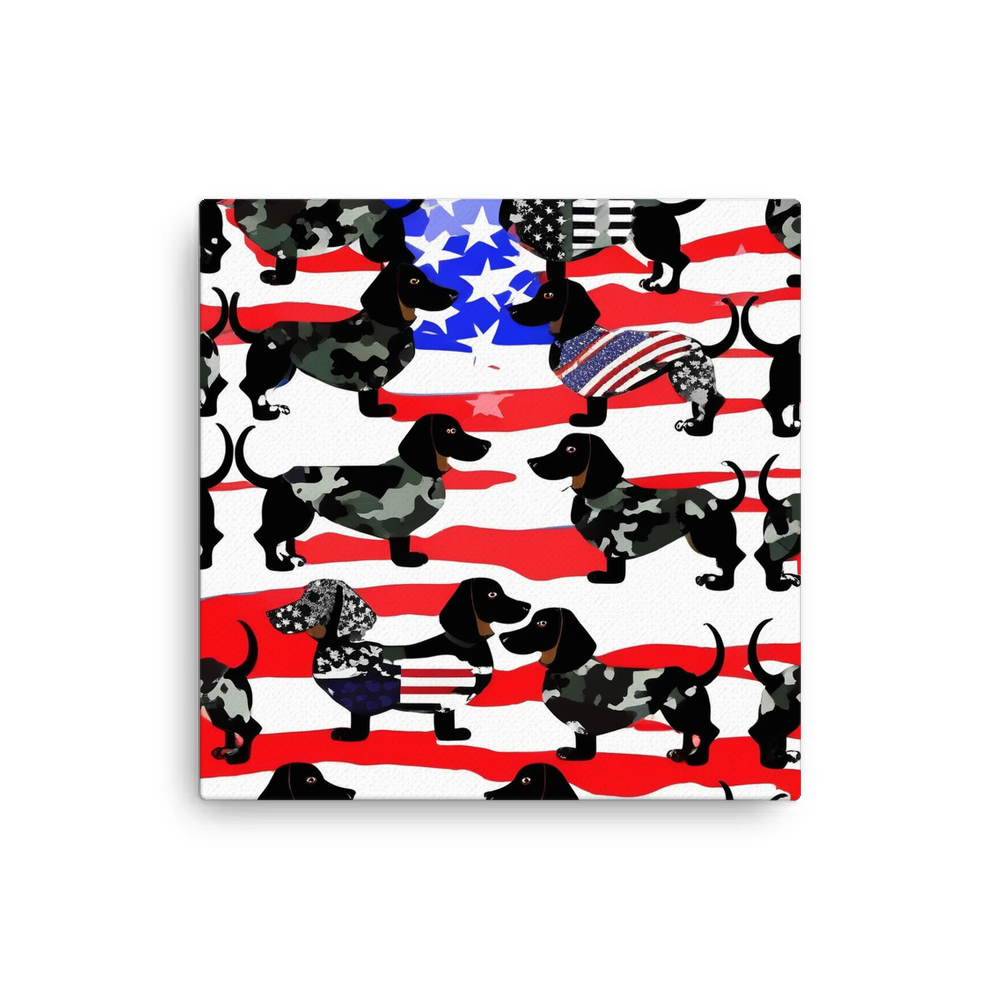 PugMug Custom Black Dachshund Canvas