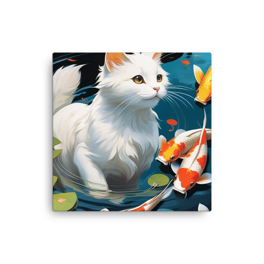 PugMug Custom White Companion Cat Canvas