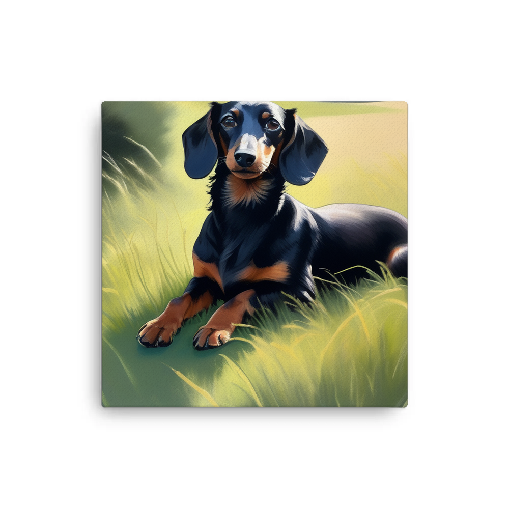 PugMug Custom Black Dachshund Canvas