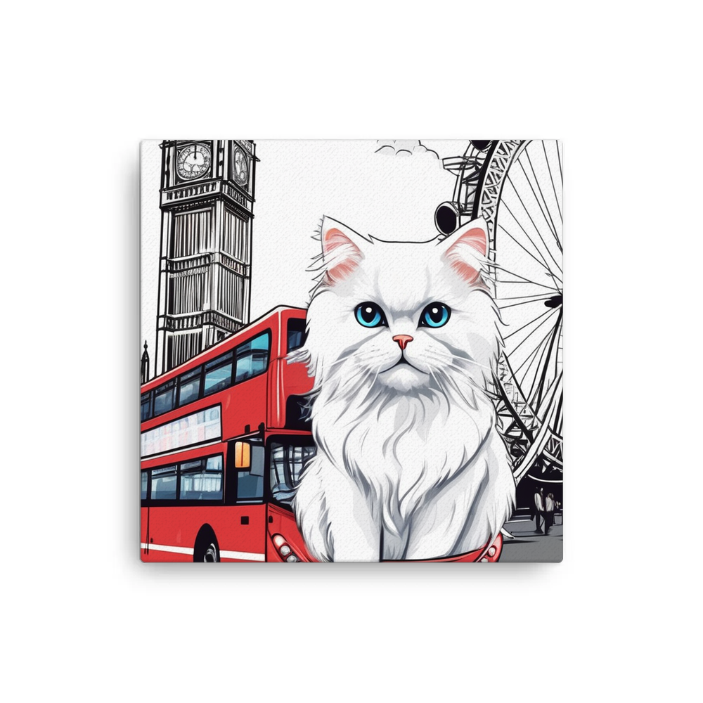 PugMug Custom White Persian Cat Canvas