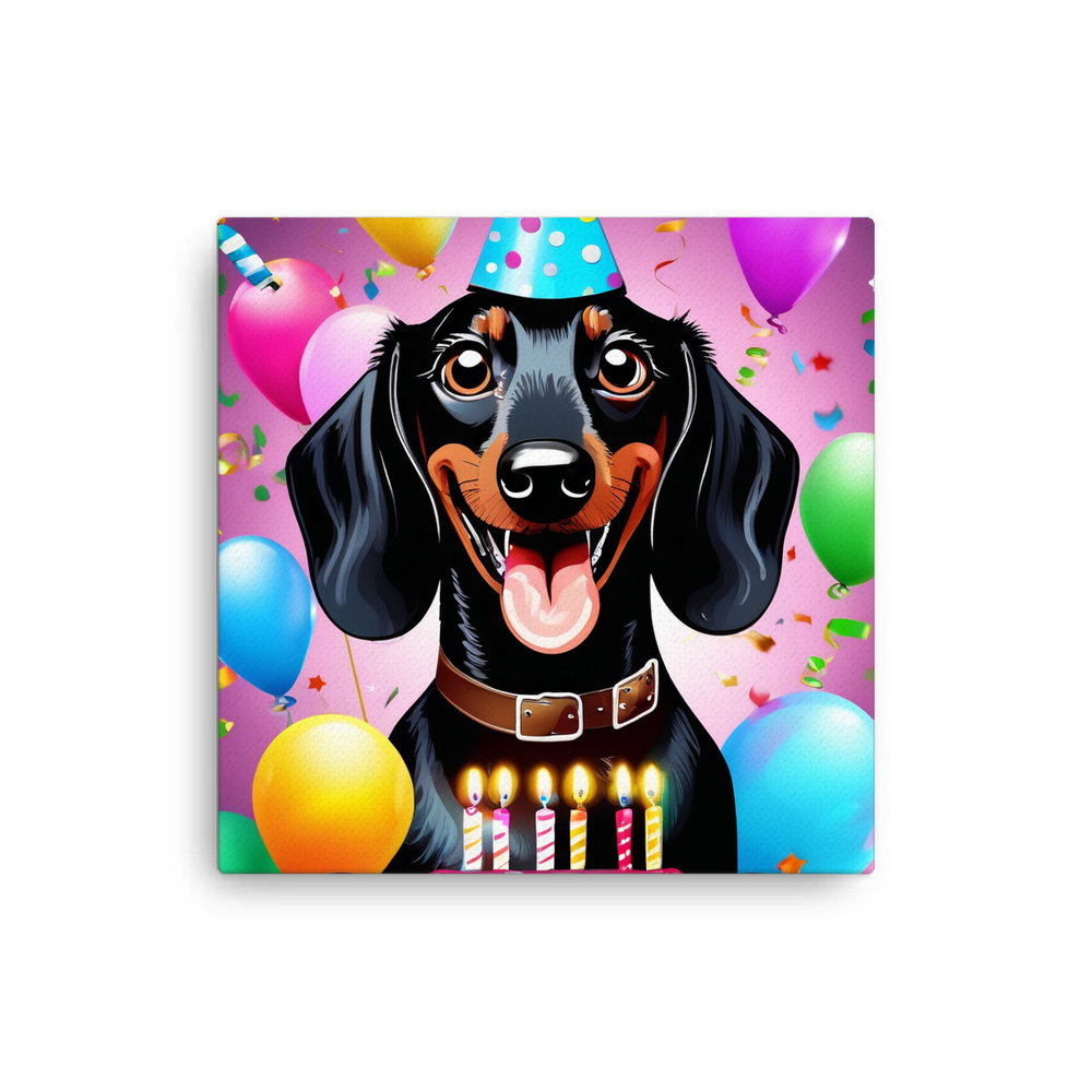 PugMug Custom Black Dachshund Canvas