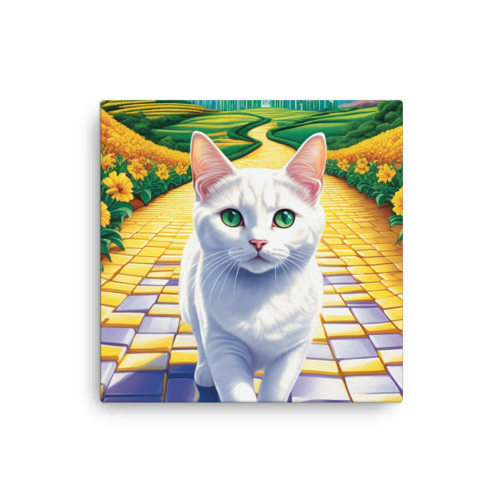 PugMug Custom White Companion Cat Canvas