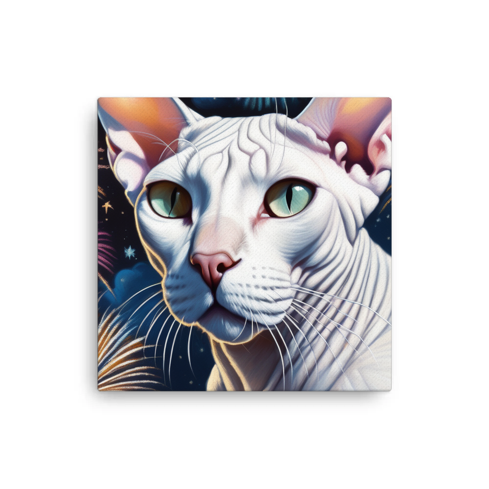 PugMug Custom White Sphynx Cat Canvas
