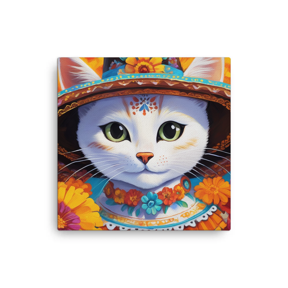 PugMug Custom White Companion Cat Canvas