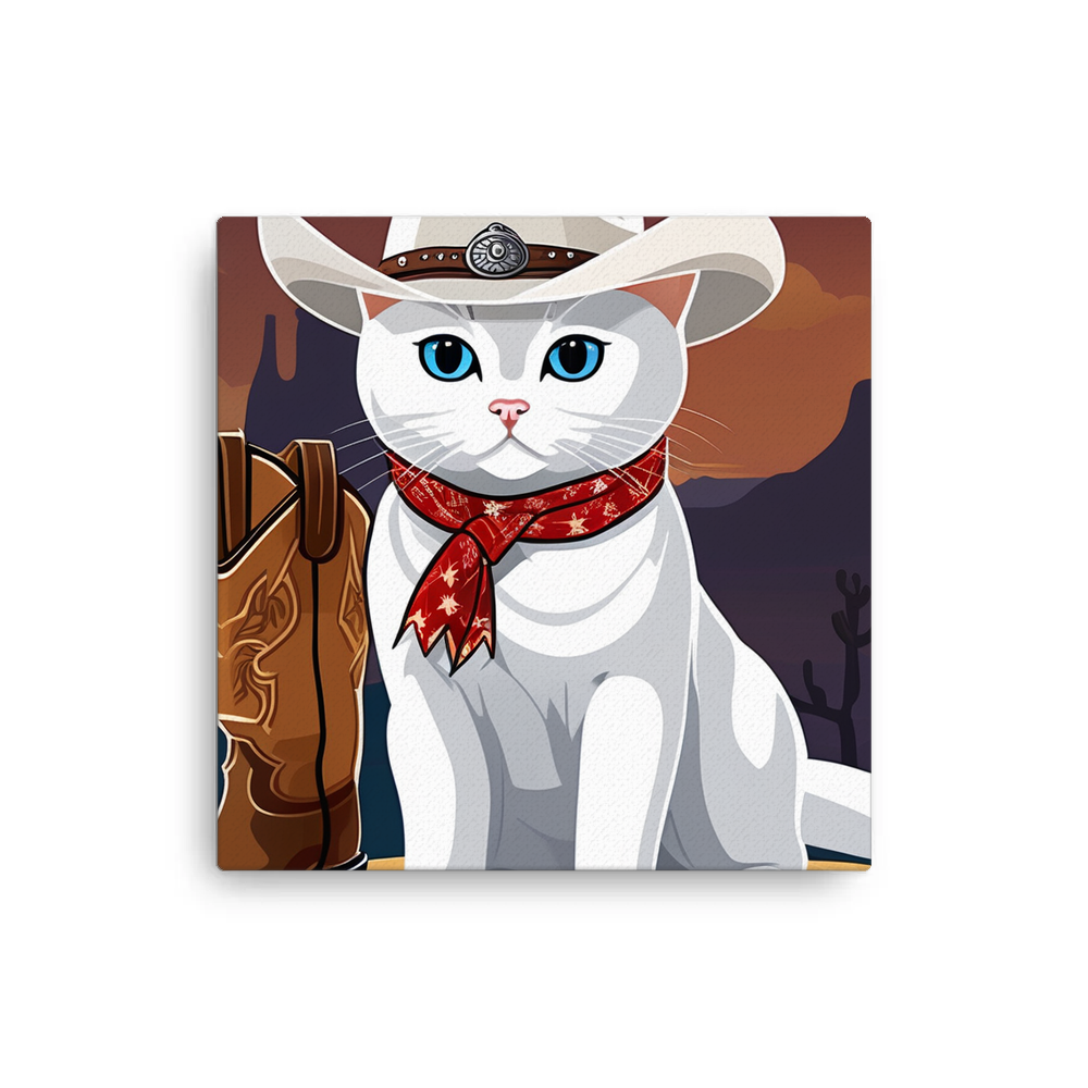 PugMug Custom White British Shorthair Cat Canvas