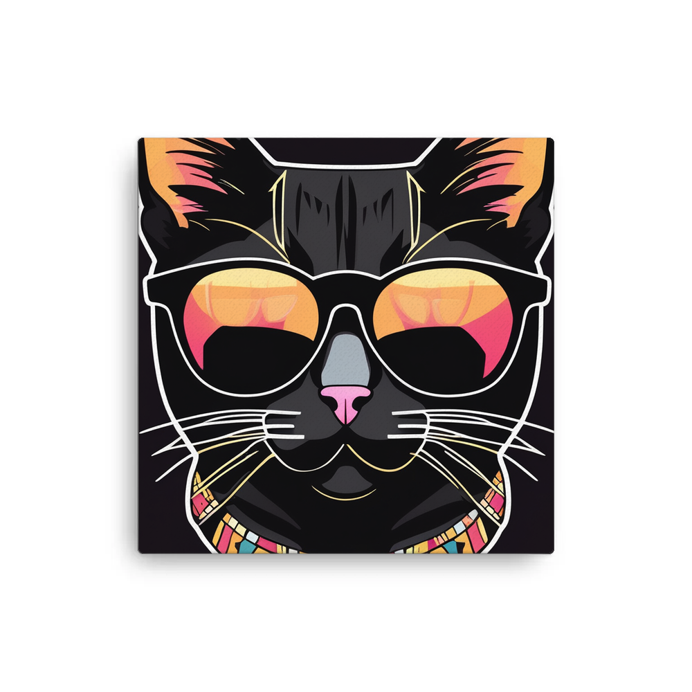PugMug Custom Black Exotic Cat Canvas