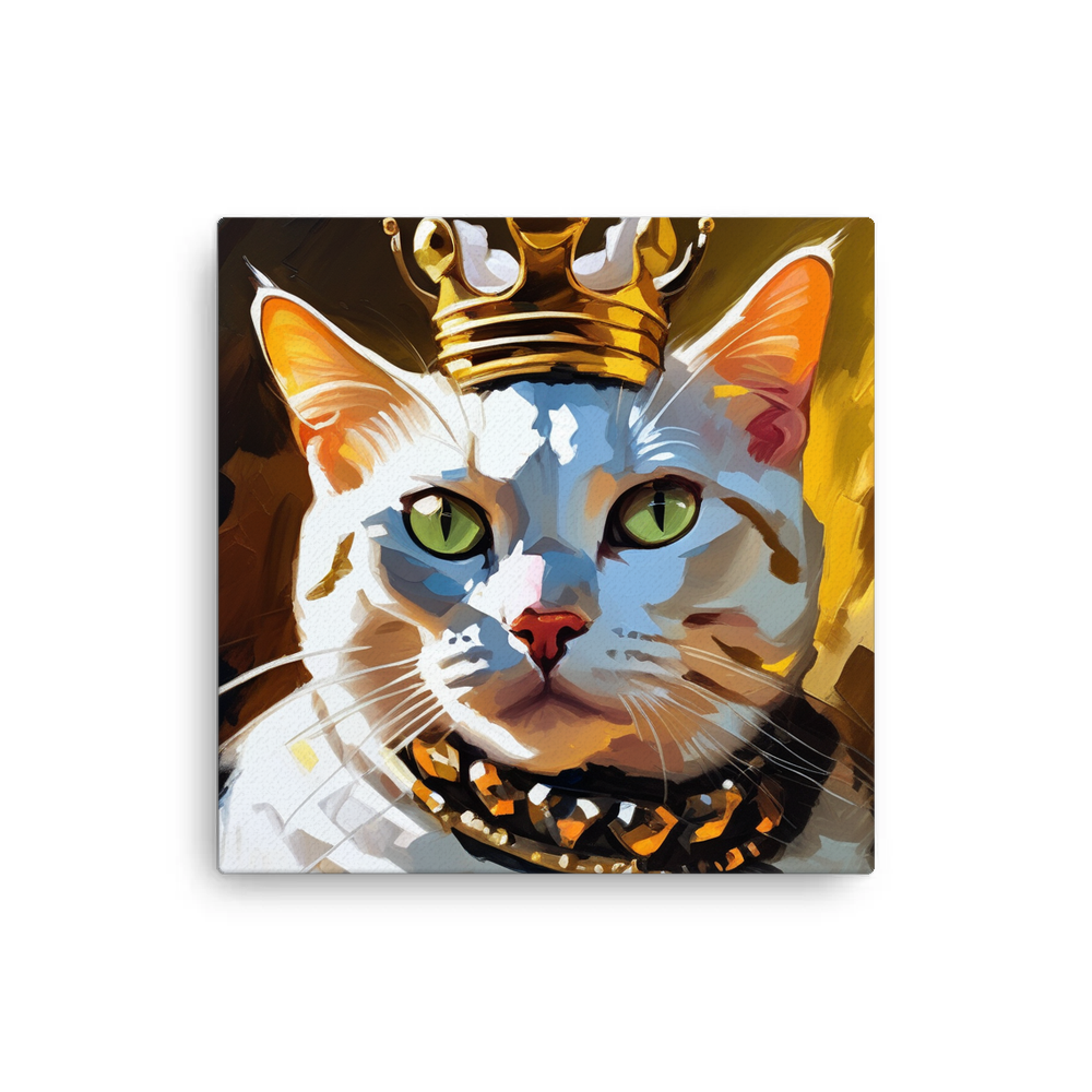 PugMug Custom White American Shorthair Cat Canvas