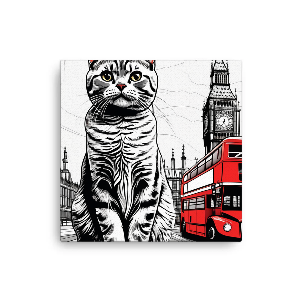 PugMug Custom Tabby British Shorthair Cat Canvas