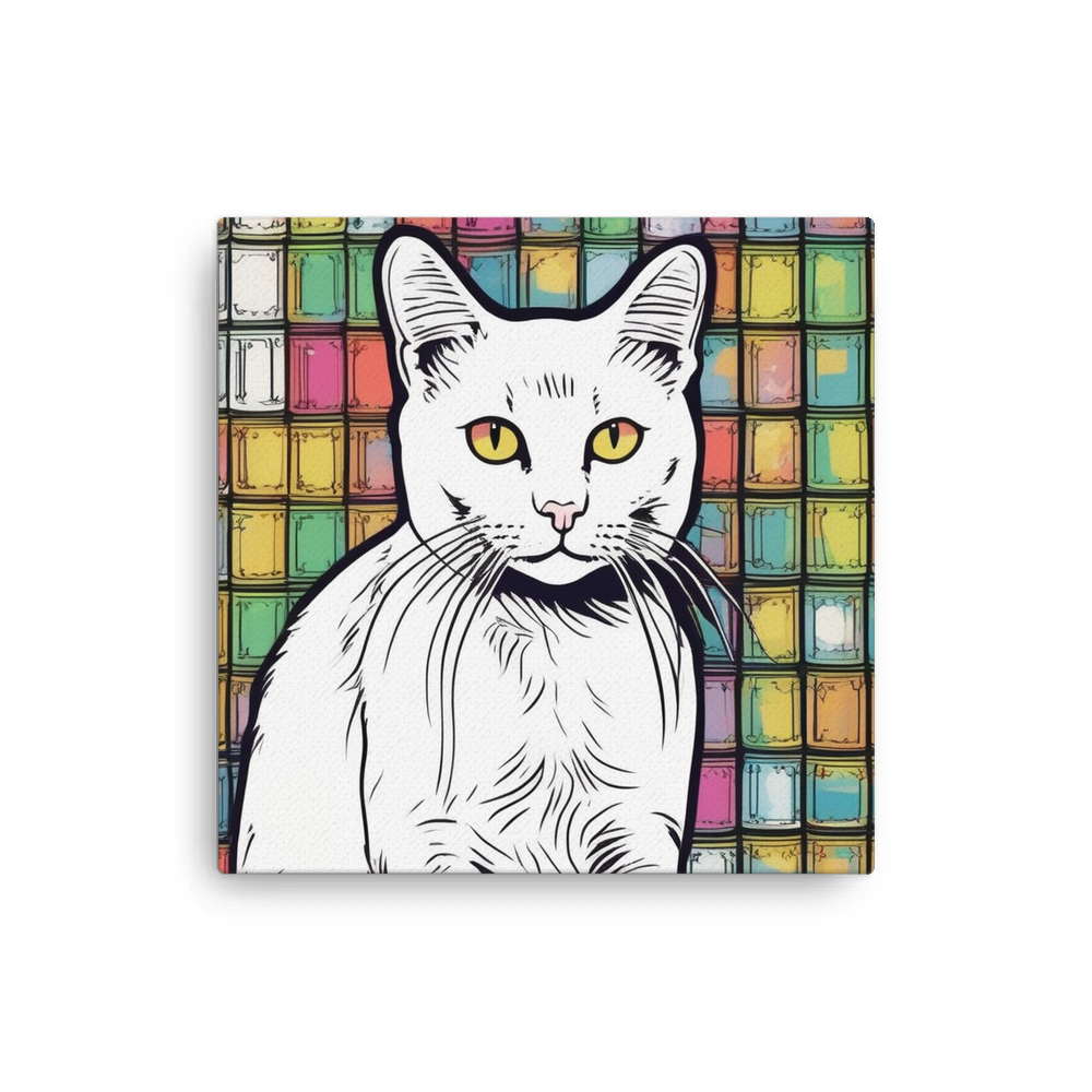 PugMug Custom White Companion Cat Canvas
