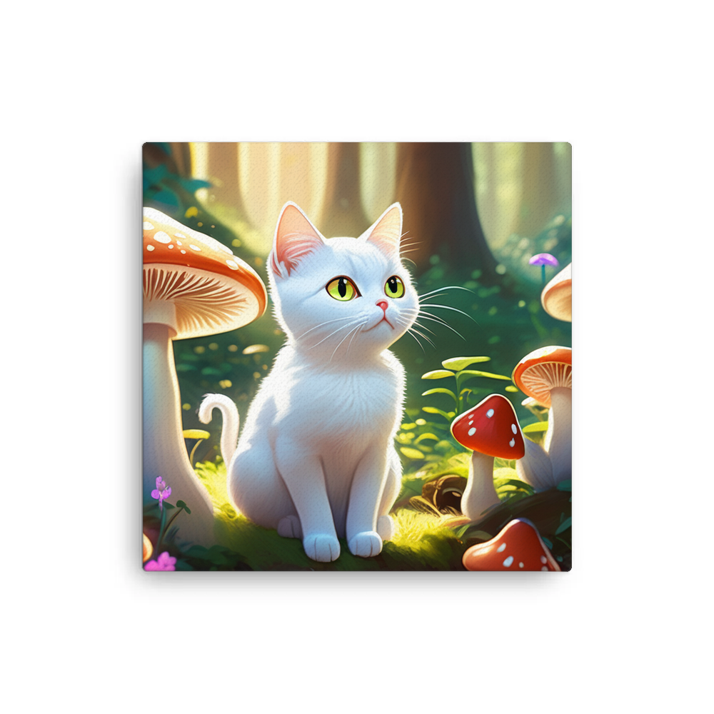 PugMug Custom White Companion Cat Canvas