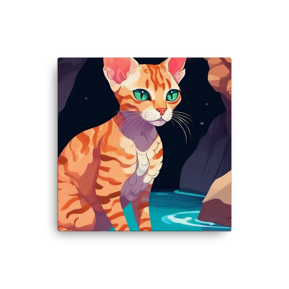 PugMug Custom Tabby Devon Rex Cat Canvas