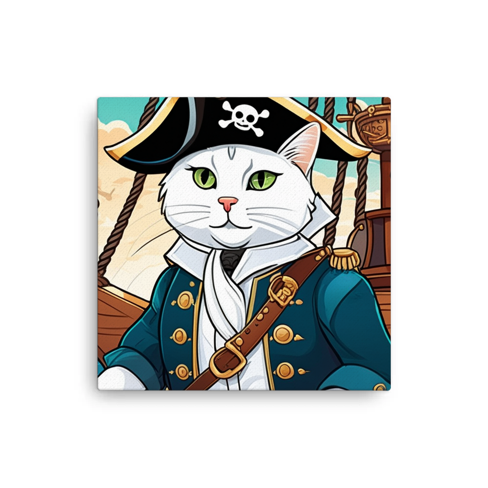 PugMug Custom White Companion Cat Canvas