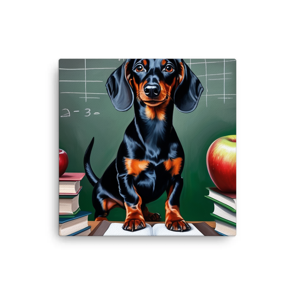 PugMug Custom Black Dachshund Canvas