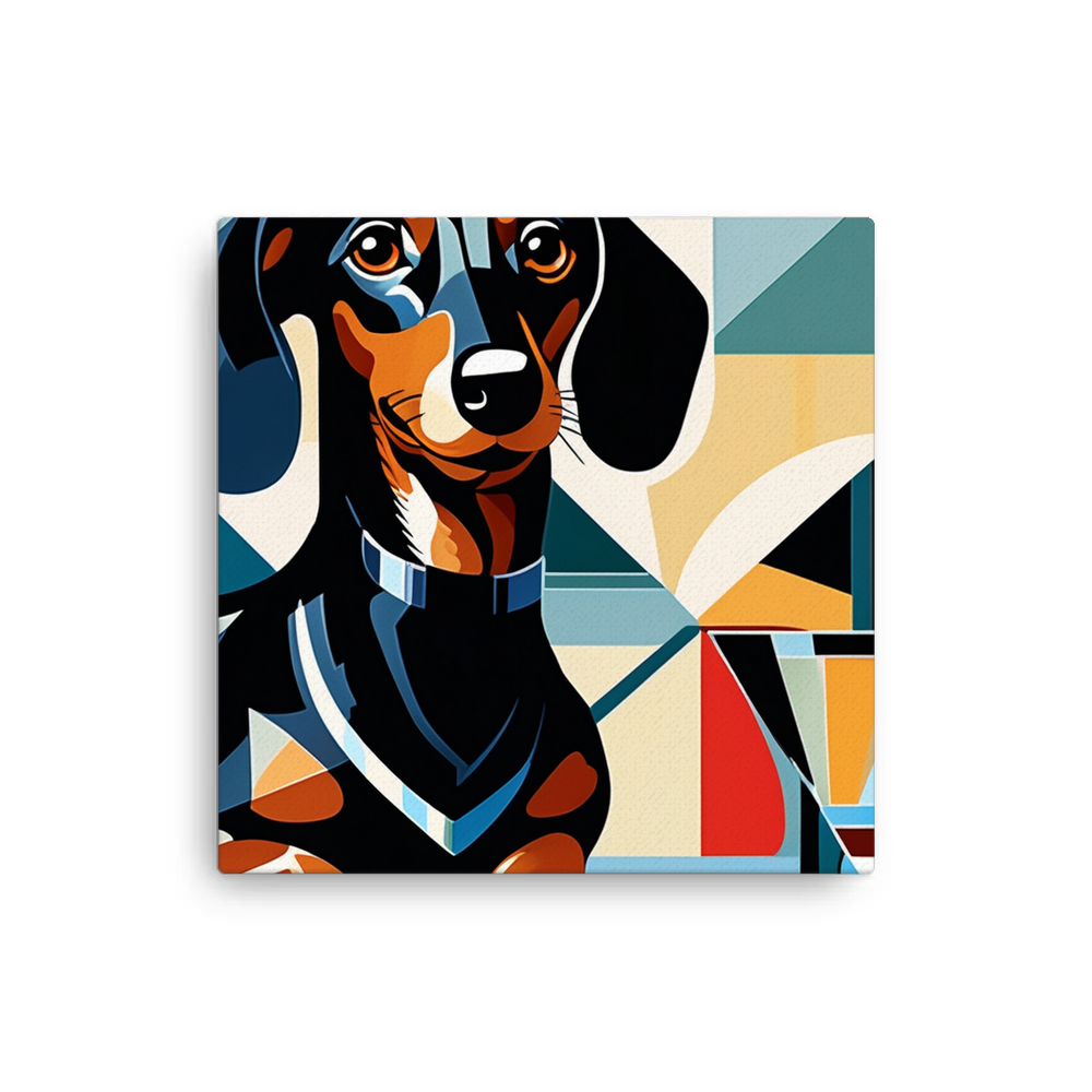 PugMug Custom Black Dachshund Canvas