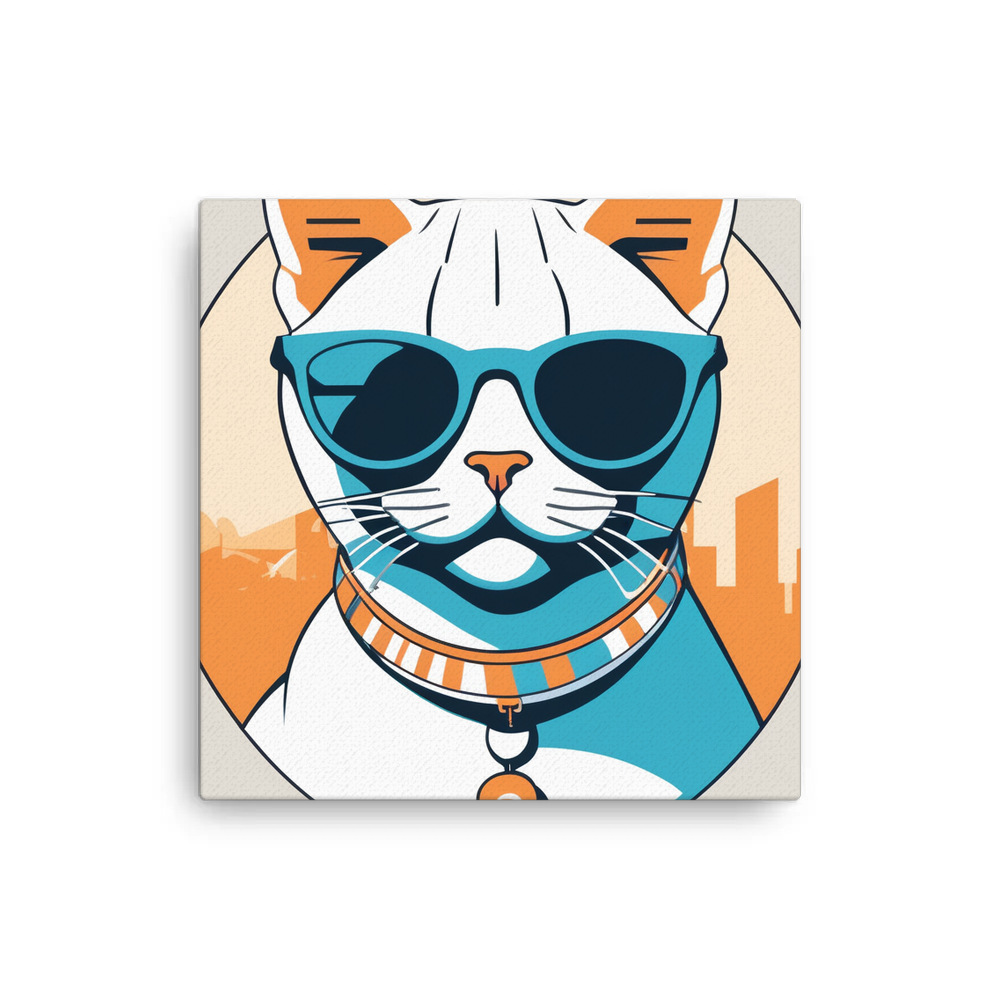 PugMug Custom White American Shorthair Cat Canvas