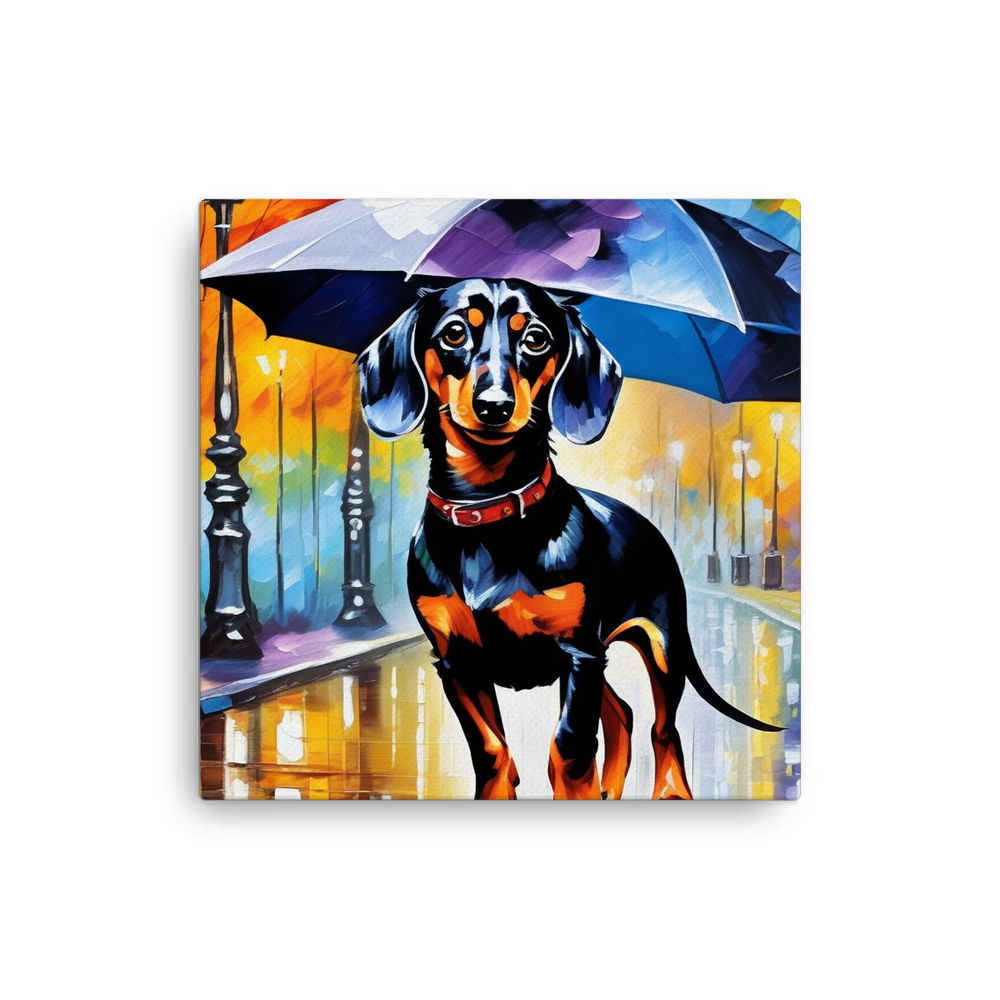 PugMug Custom Black Dachshund Canvas