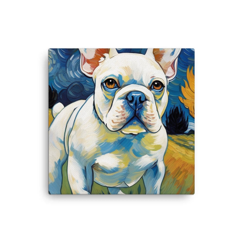 PugMug Custom White French Bulldog Canvas