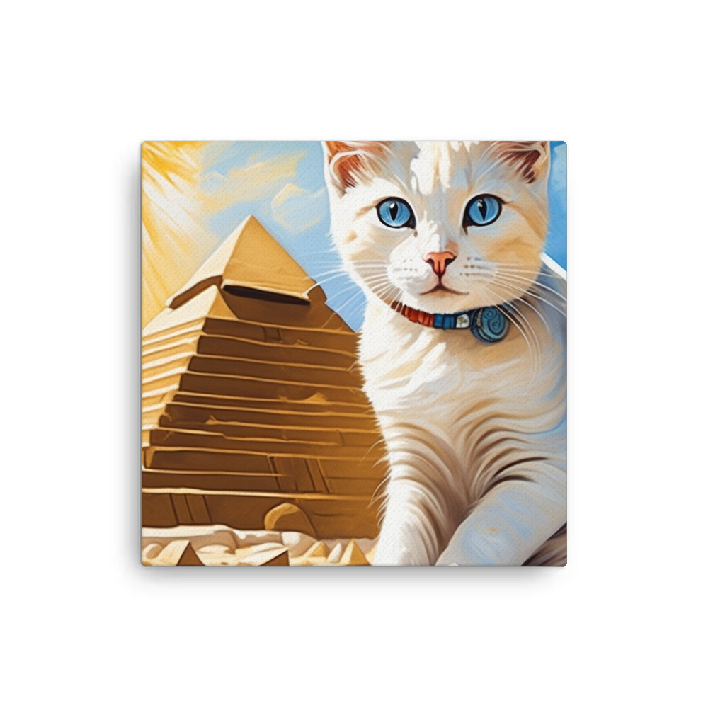 PugMug Custom White Companion Cat Canvas