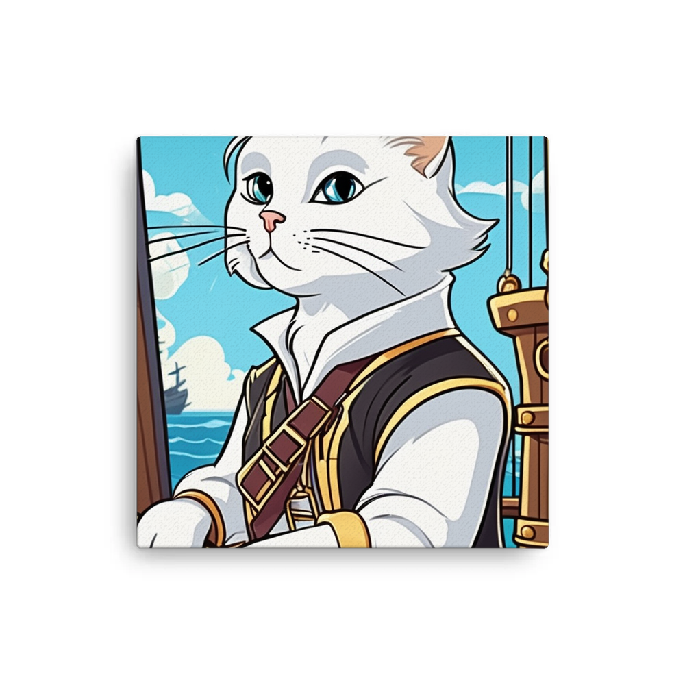 PugMug Custom White Companion Cat Canvas