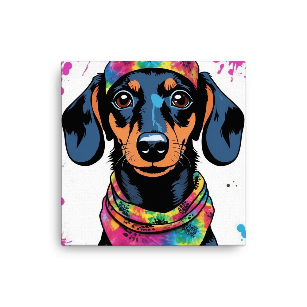 PugMug Custom Black Dachshund Canvas