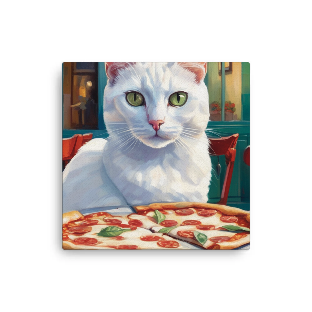 PugMug Custom White Companion Cat Canvas