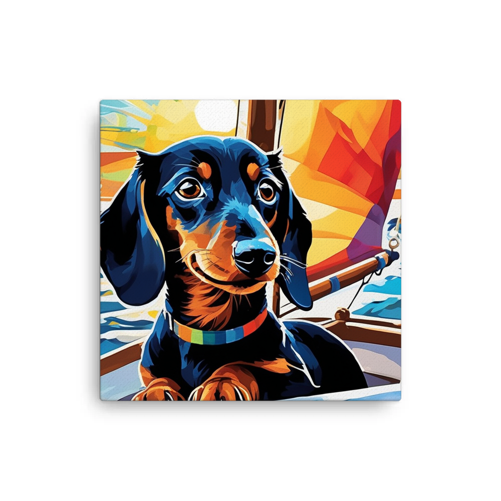 PugMug Custom Black Dachshund Canvas