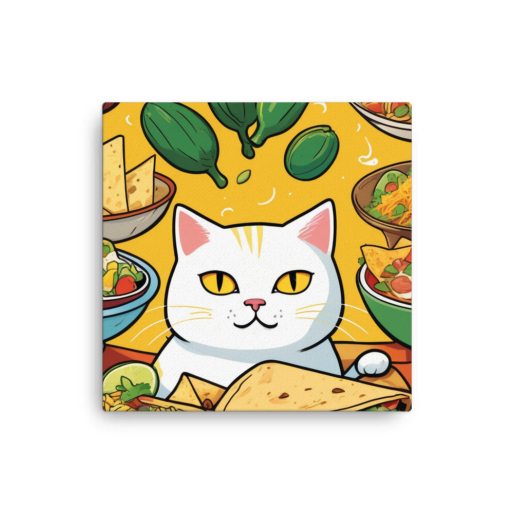 PugMug Custom White Companion Cat Canvas