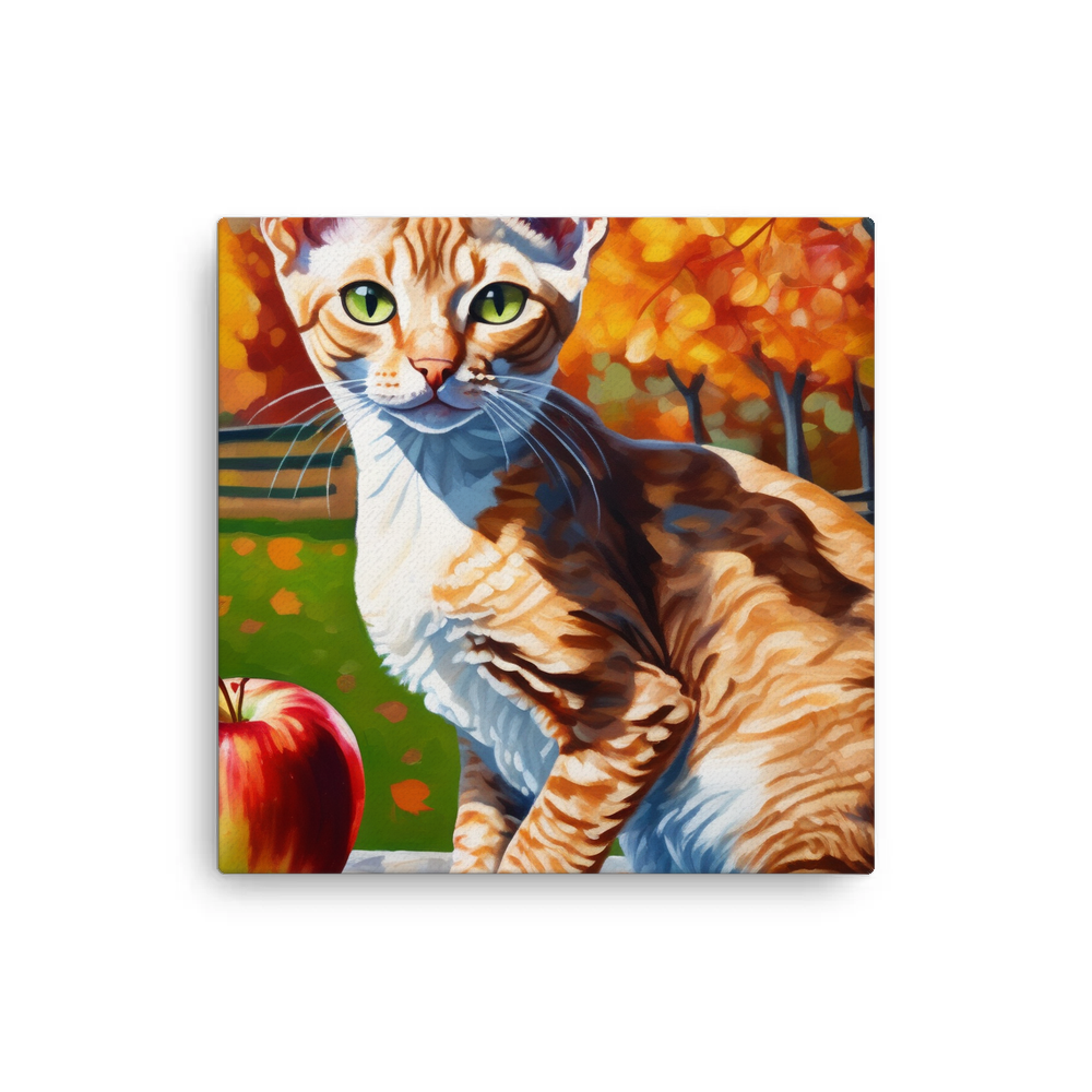 PugMug Custom Tabby Devon Rex Cat Canvas