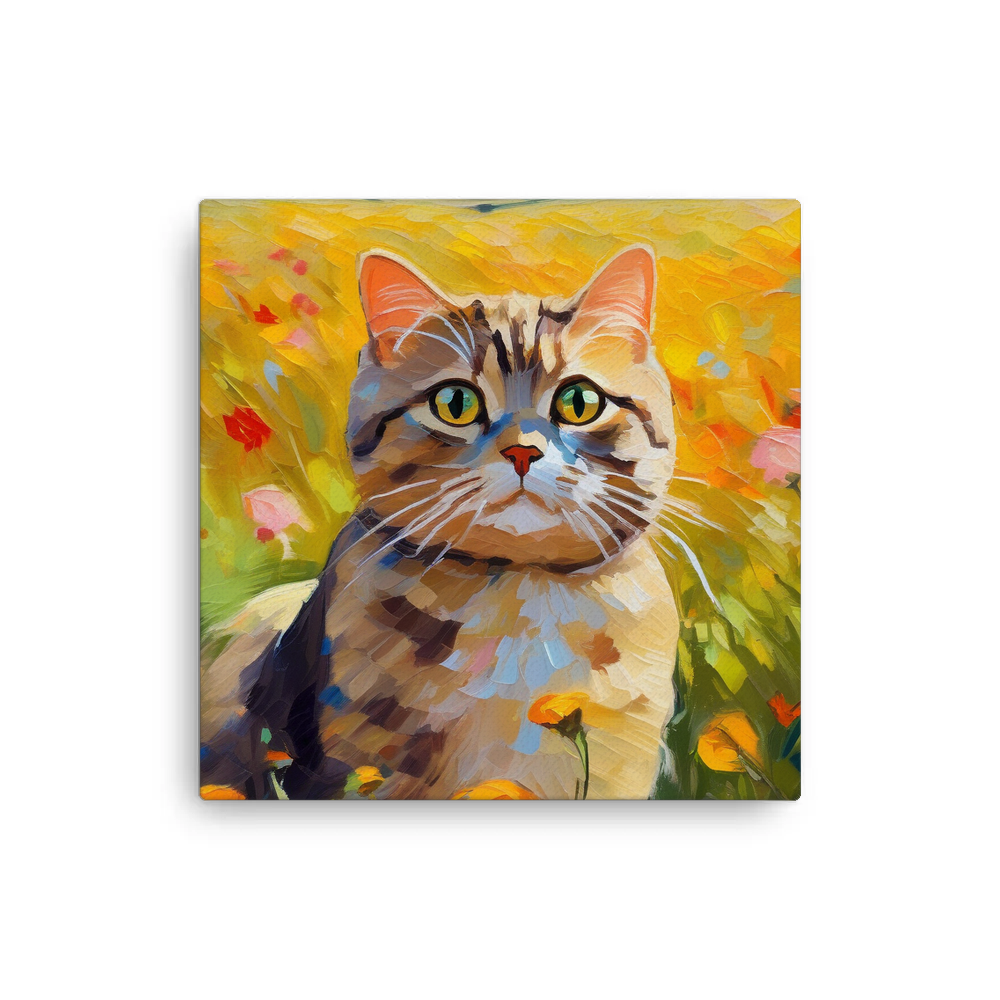 PugMug Custom Tabby Scottish Fold Cat Canvas