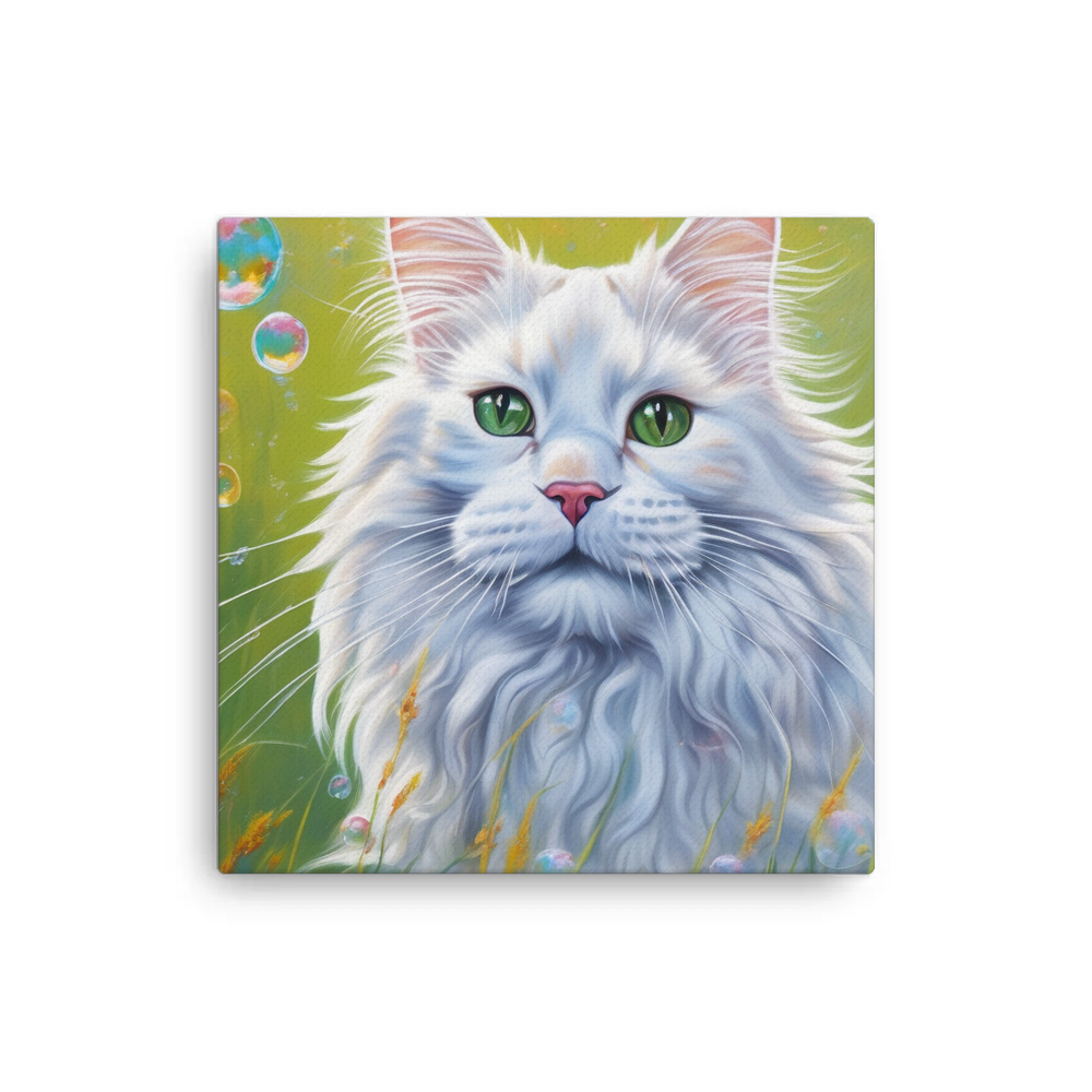 PugMug Custom White Maine Coon Cat Canvas