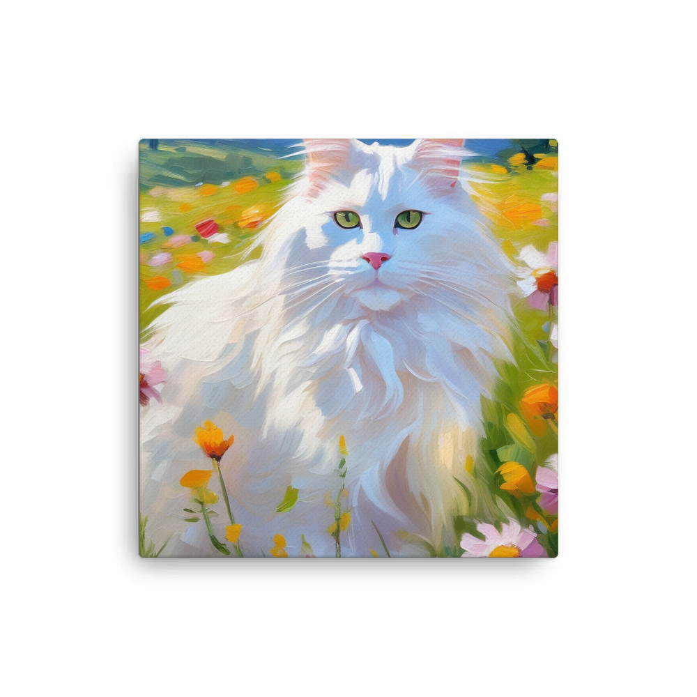 PugMug Custom White Maine Coon Cat Canvas