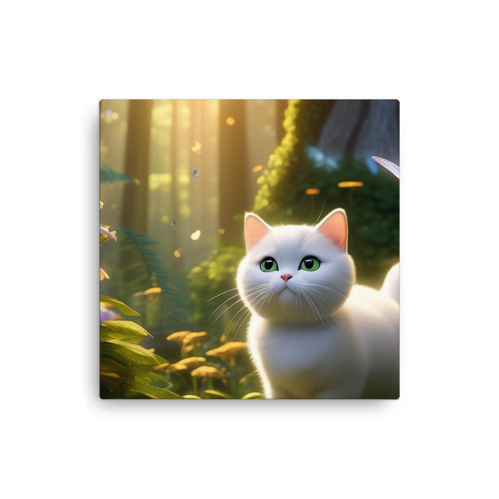 PugMug Custom White British Shorthair Cat Canvas