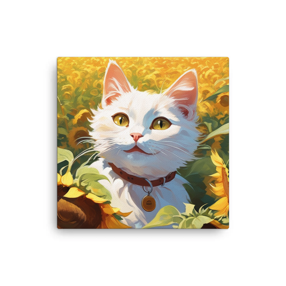 PugMug Custom White Companion Cat Canvas