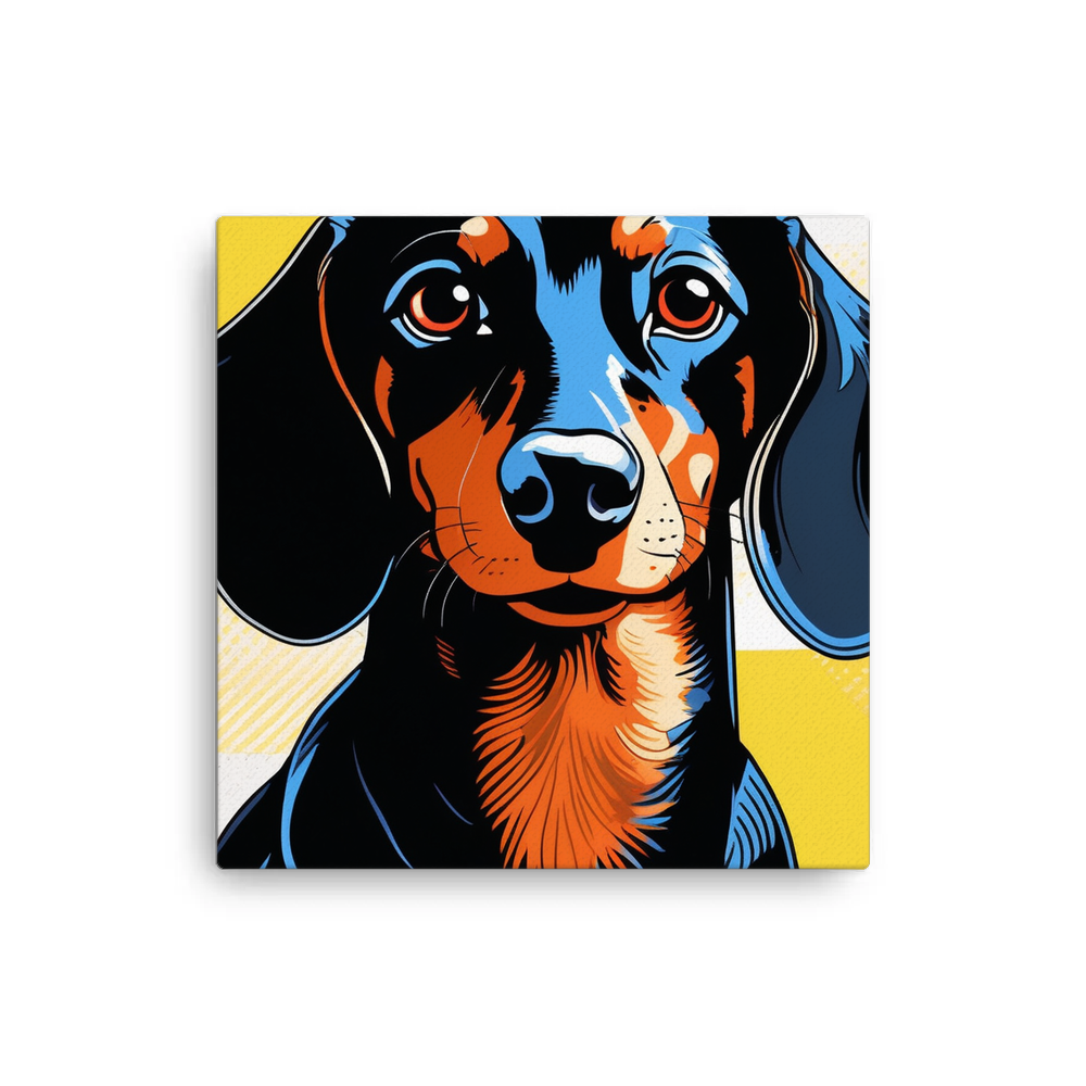 PugMug Custom Black Dachshund Canvas
