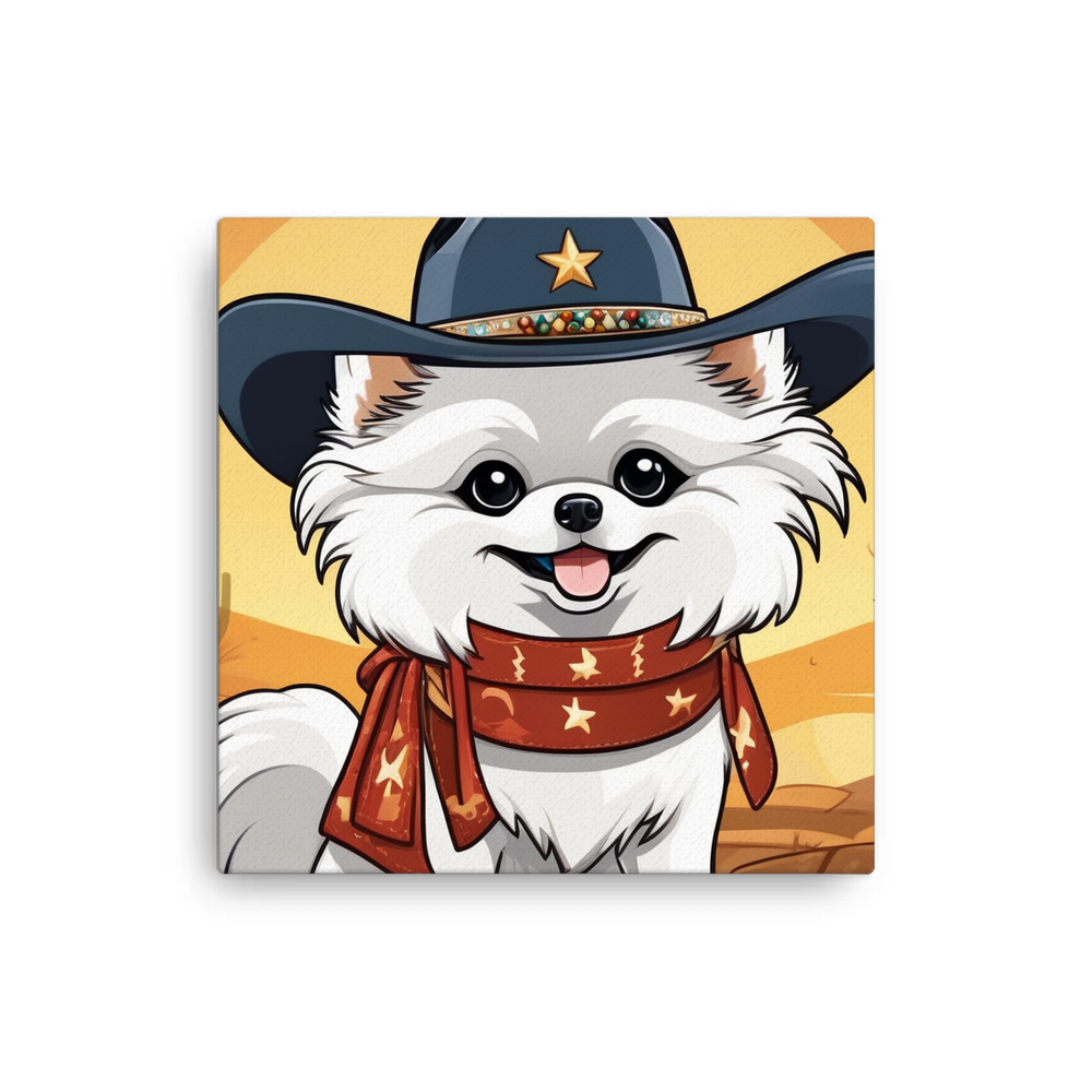 PugMug Custom White Pomeranian Canvas